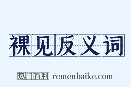 裸见反义词是什么意思的图片